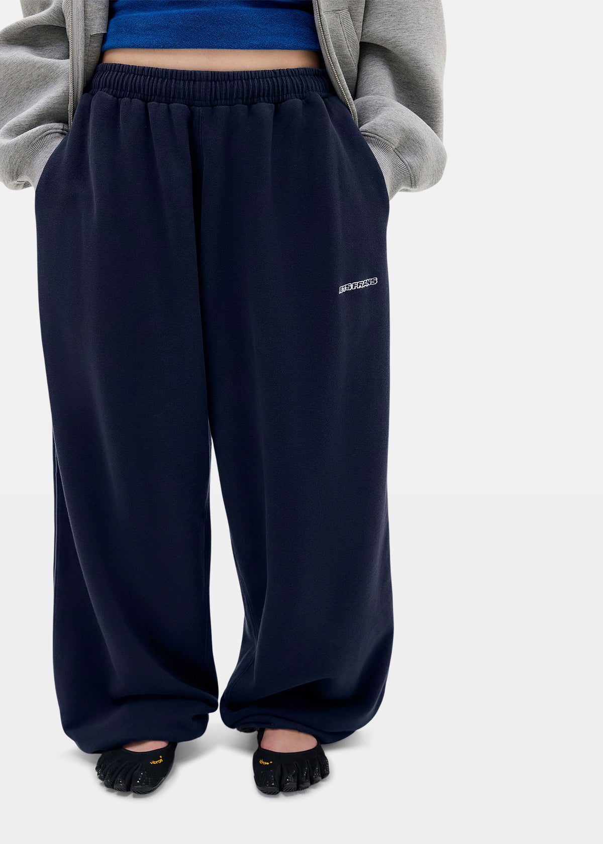 Harri Wide Leg Jogger Pants NAVY-4405