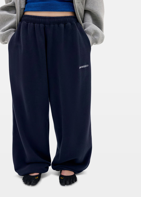 Harri Wide Leg Jogger Pants NAVY-4405