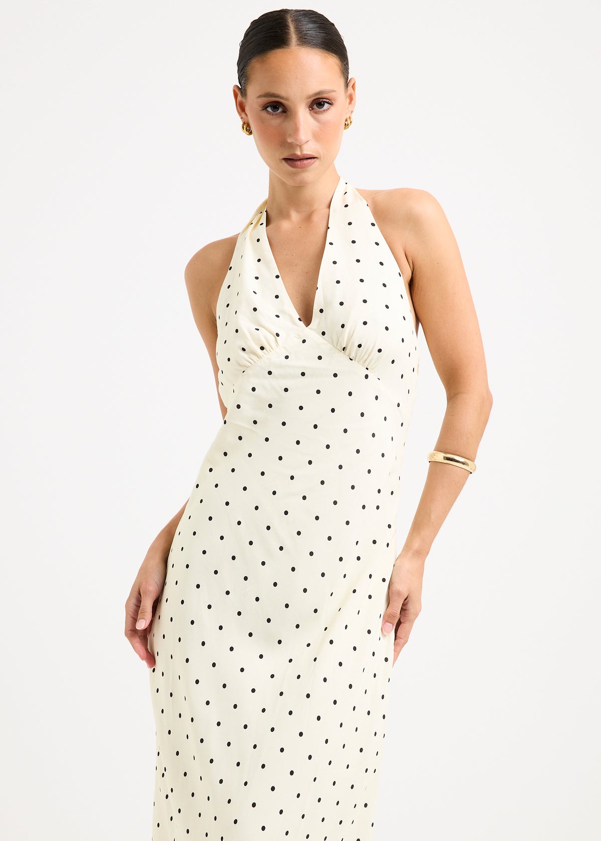 Hannah Halter Maxi Dress CREAM/BLACK