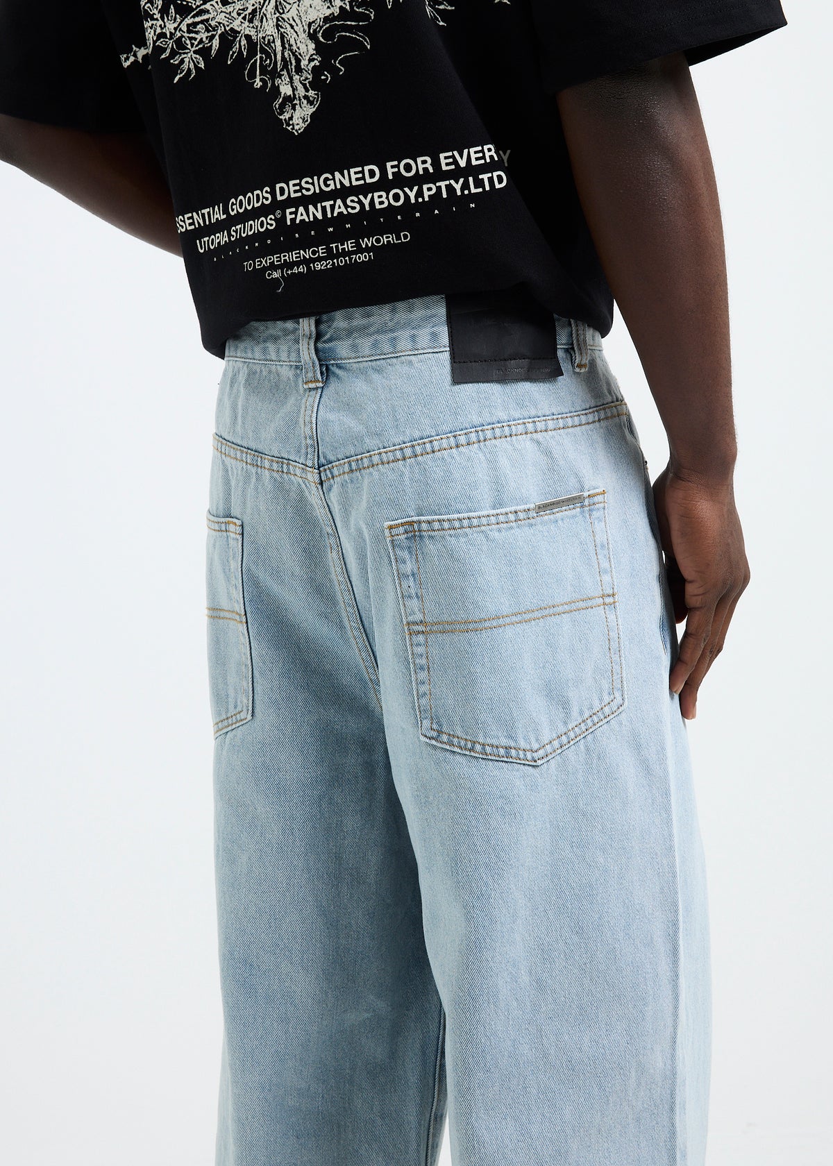 Raven Relaxed Denim Jeans LIGHT BLUE DENIM