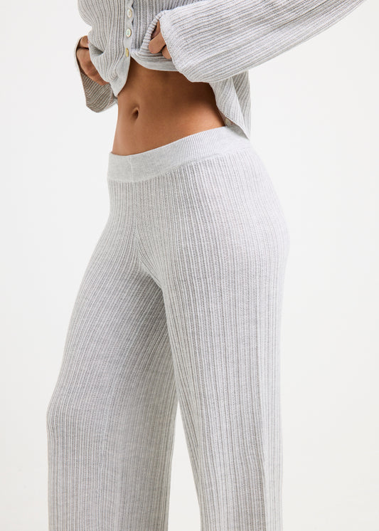 Ireland Wide Leg Knit Pants NATURAL
