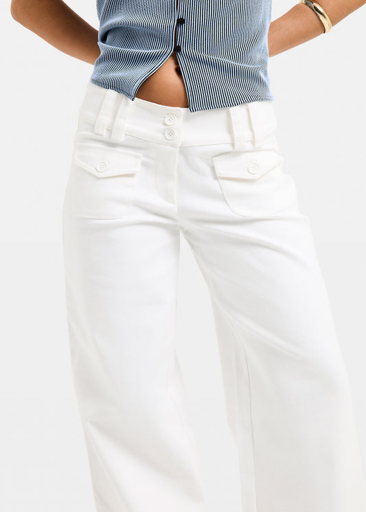 Danica Low Wide Pants OFF WHITE