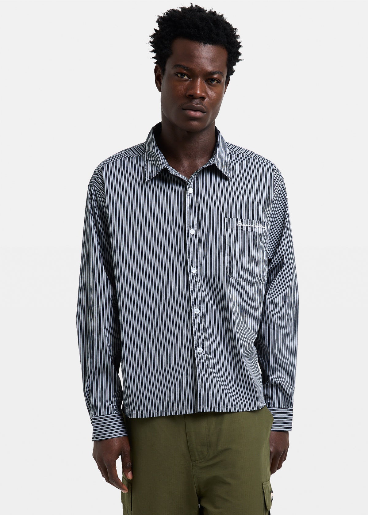 Miami Striped Long Sleeve Shirt GREY
