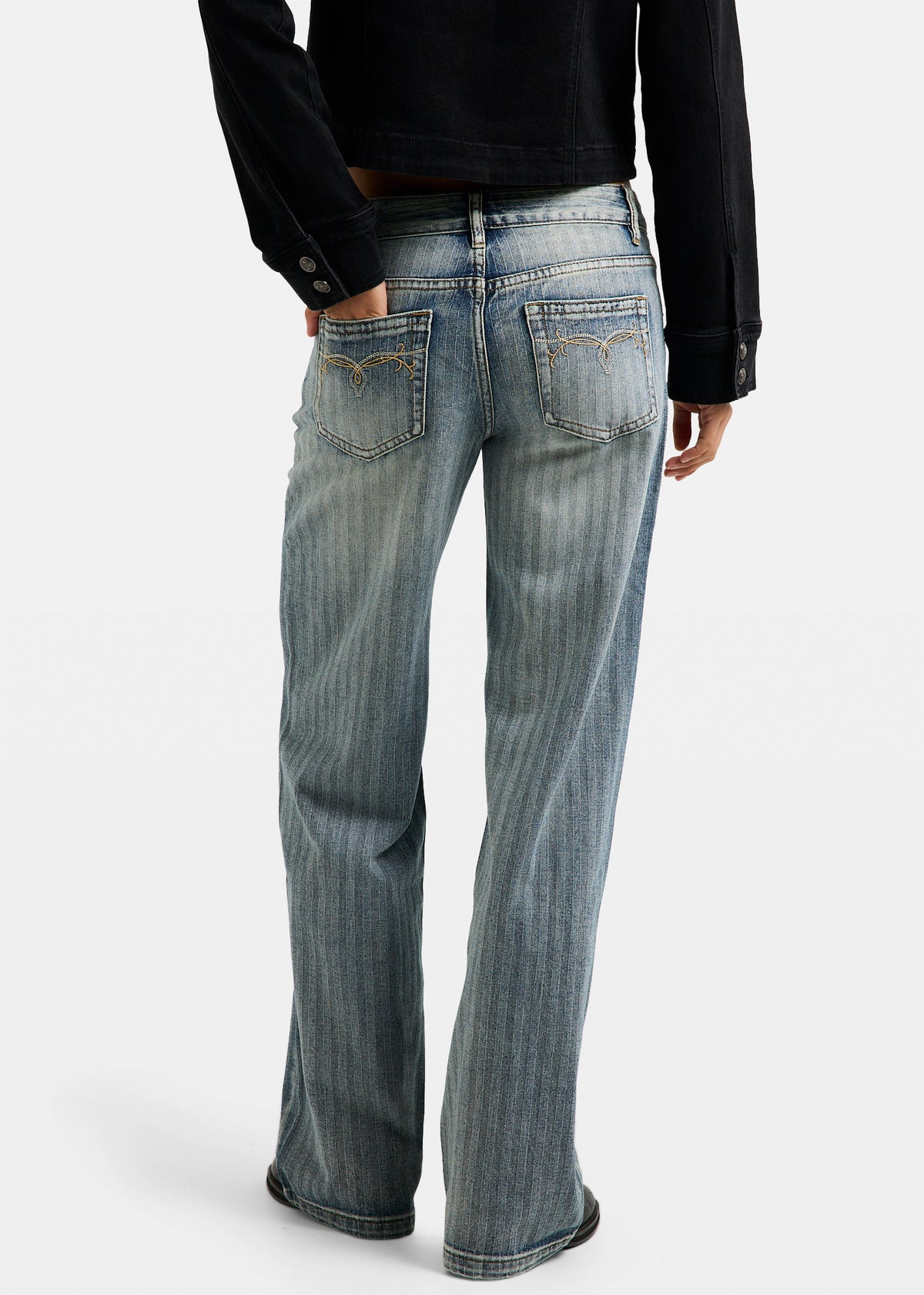 Pelly Pinstripe Low Denim Jeans