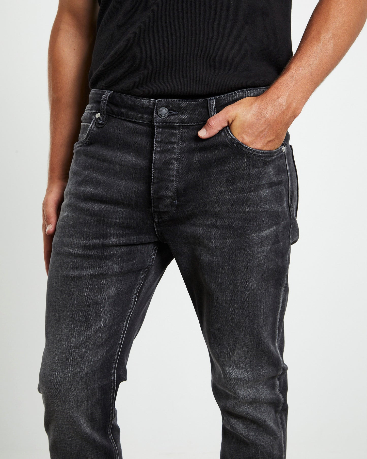 Ray Tapered Slim Jeans Interzone Black