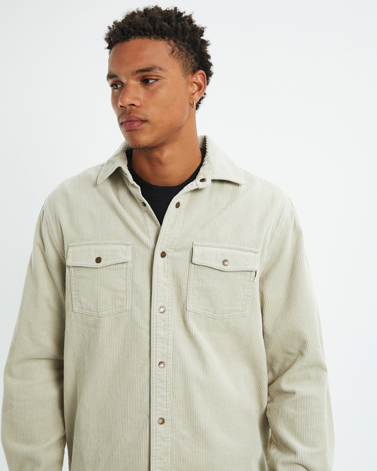 Cassian Long Sleeve Overshirt Tan TAN