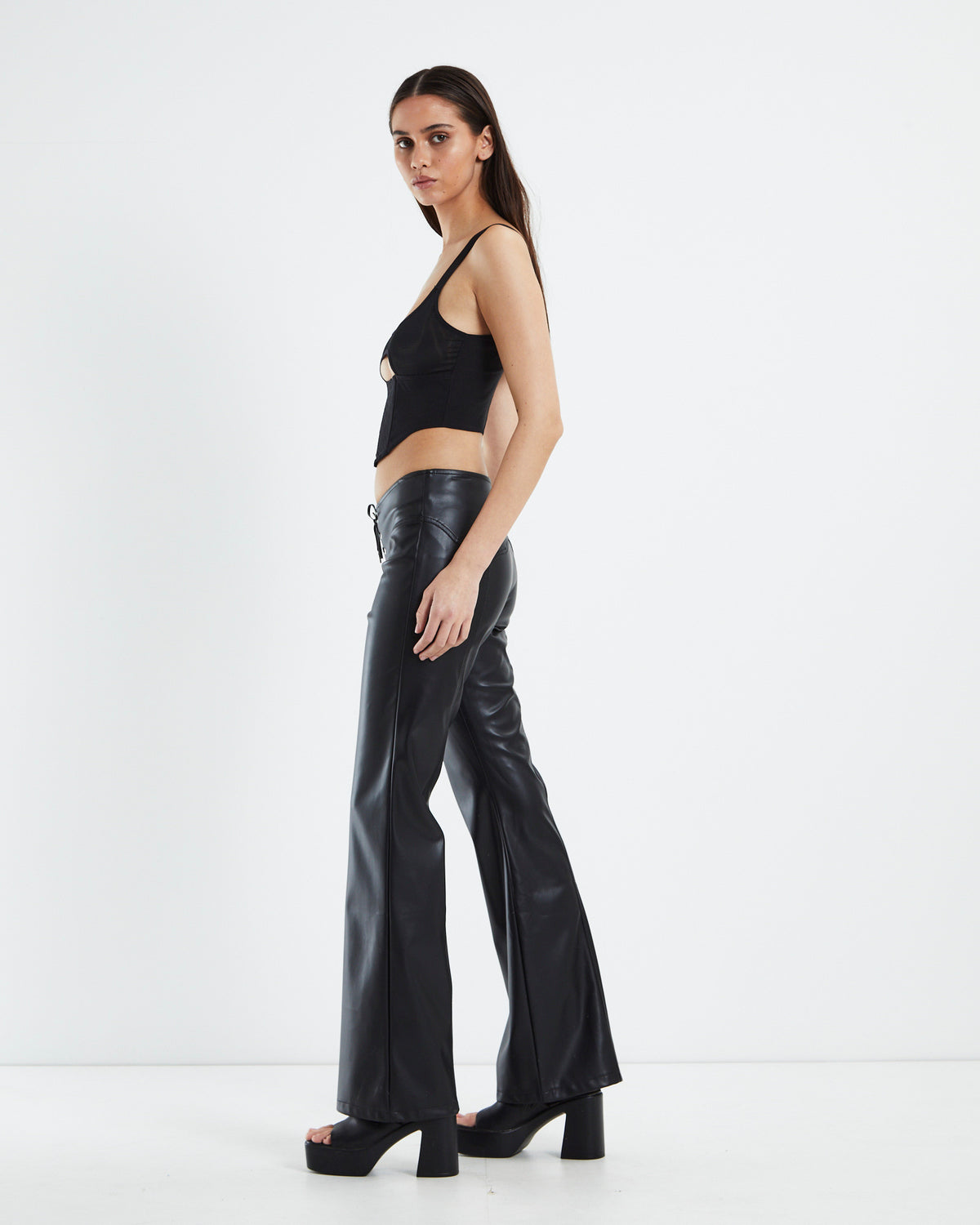 Valerie Cut Out Corset Black BLACK