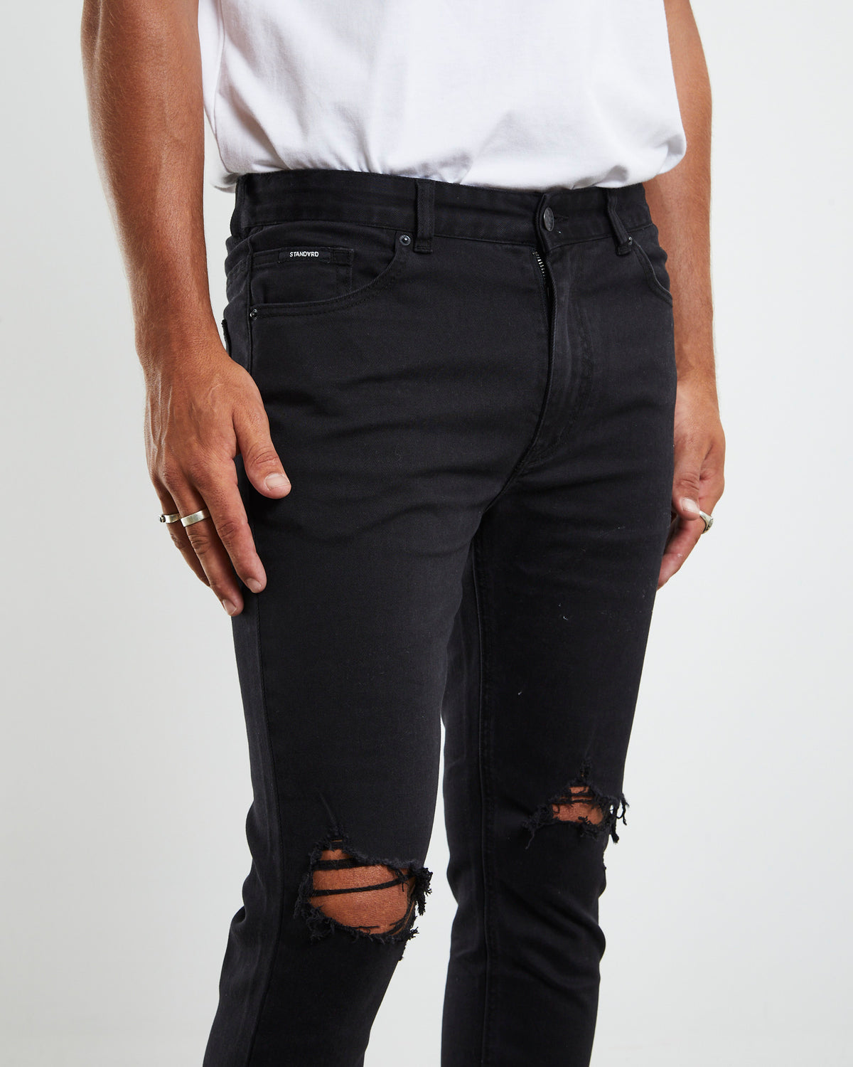 Offset Denim Jeans Base BLACK