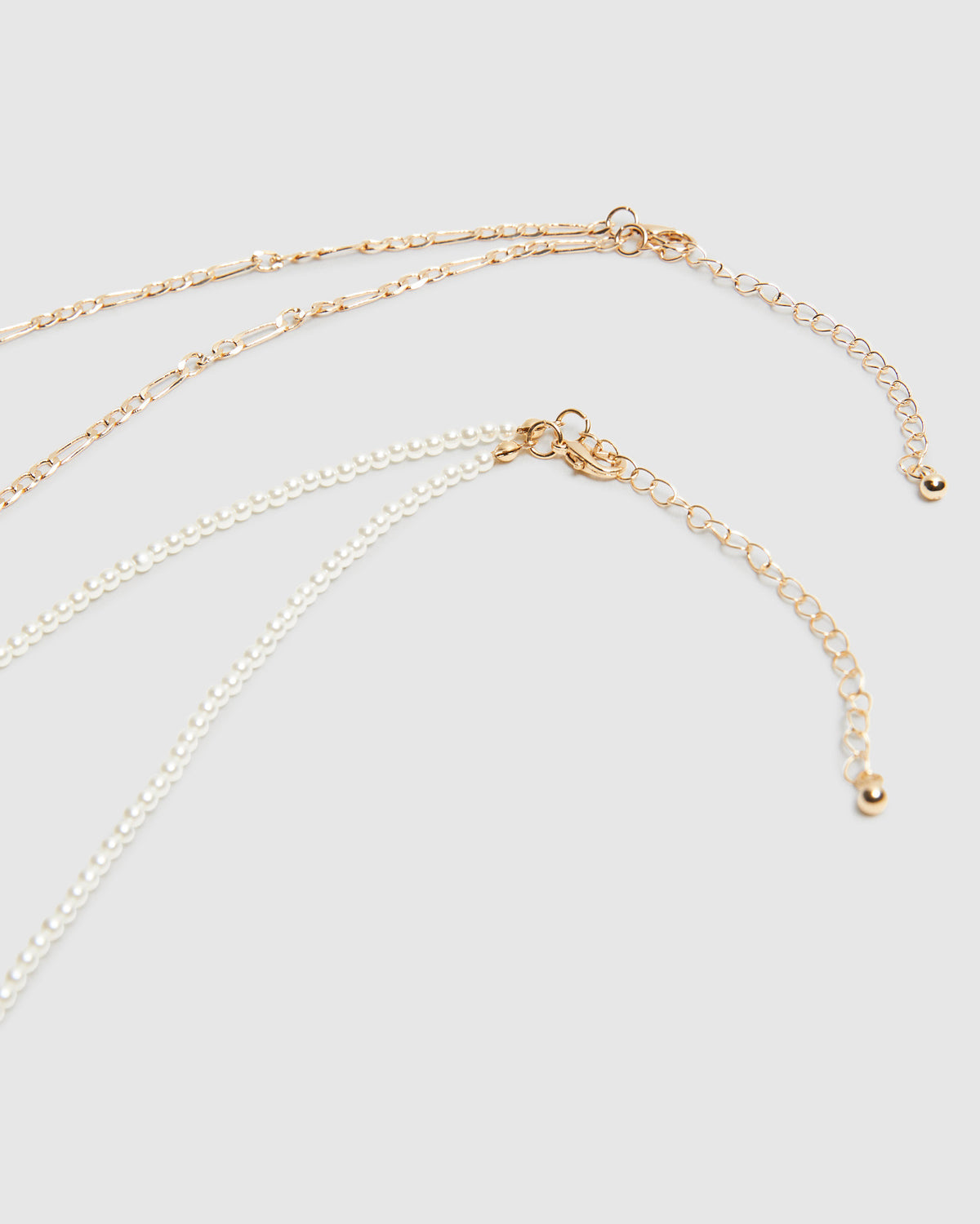 Pearl &  Necklace 2 Pack GOLD