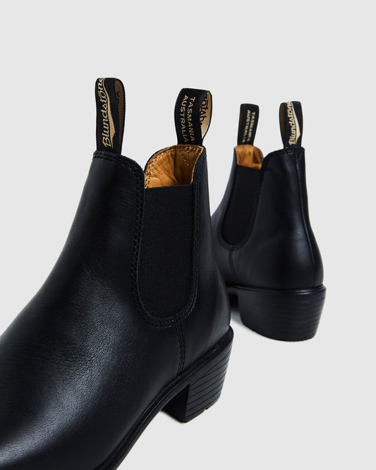 1671 Heeled Leather Boots Black BLACK