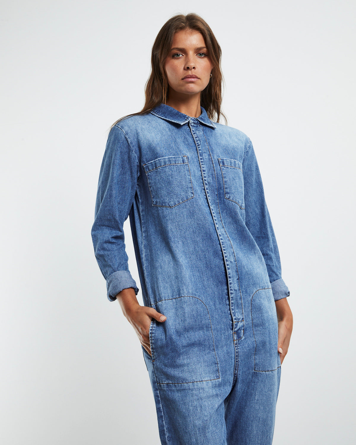 Paradise Utility Jumpsuit Pacifica Blue BLUE