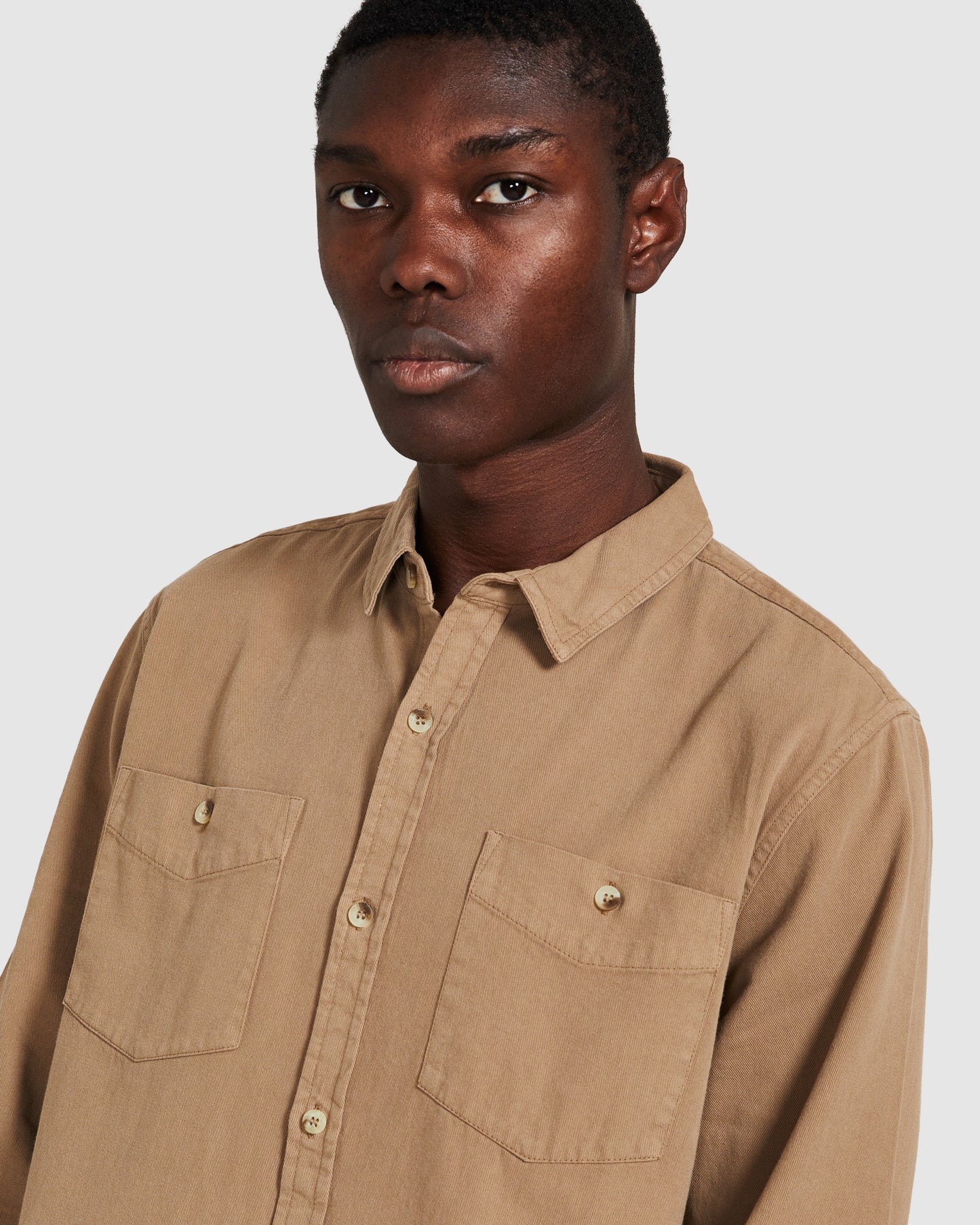Men At Work Drill Shirt Sand