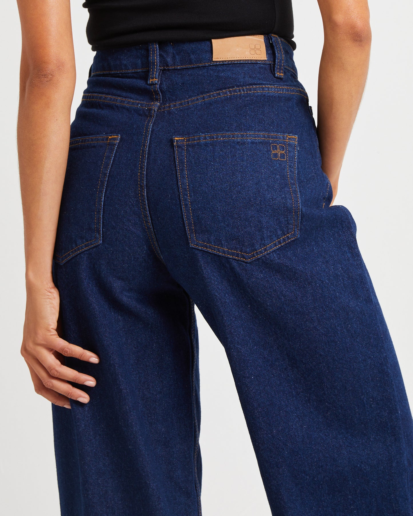Hailey High Rise Baggy Jeans Ink Blue