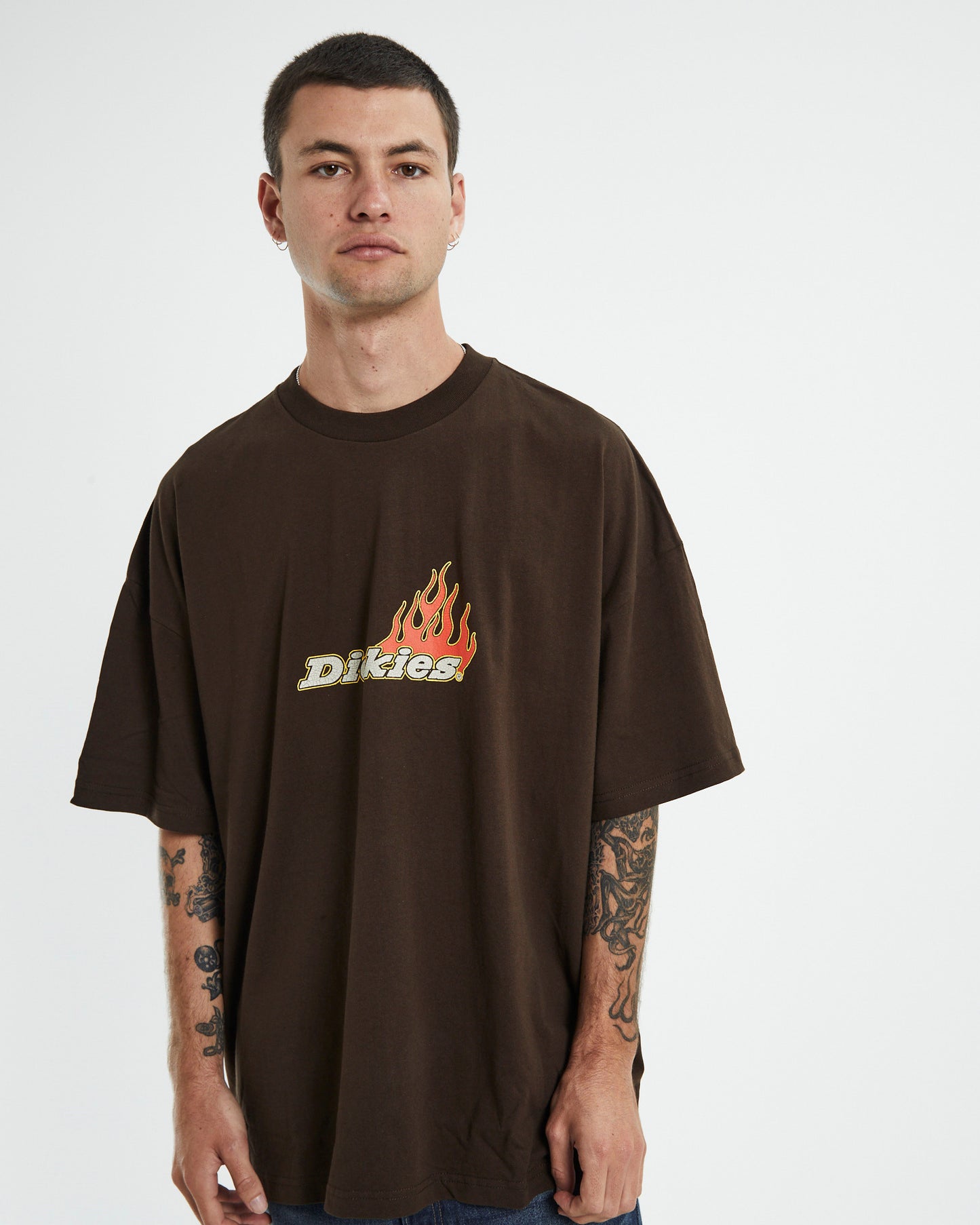 Flames 330 Short Sleeve T-Shirt Brown