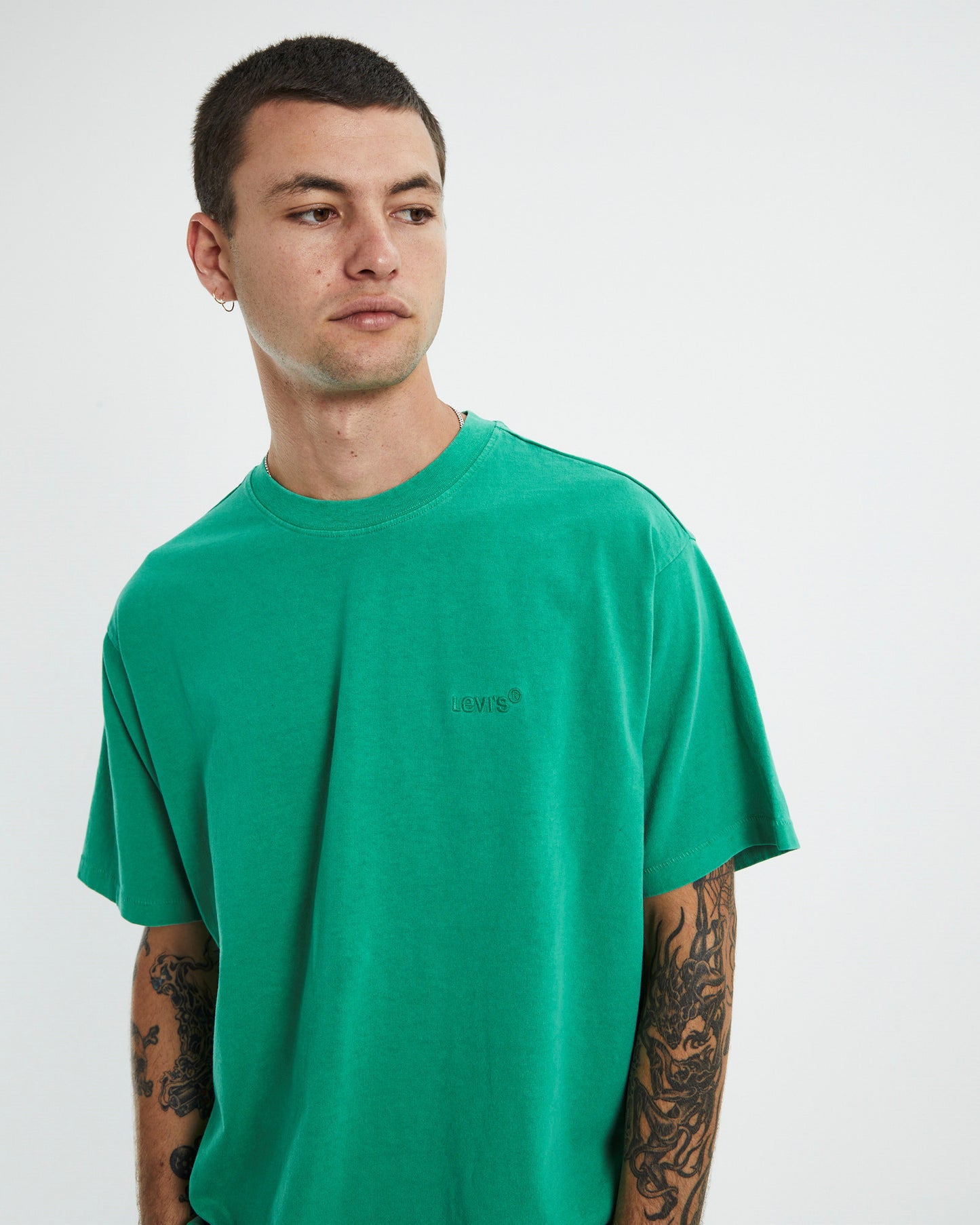 Red Tab Vintage T-Shirt Jelly Bean Garment Dye Green