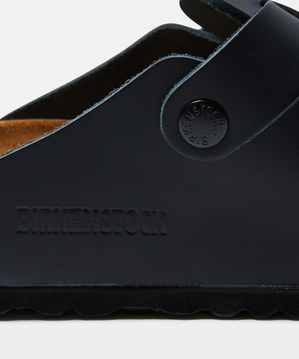 Boston Regular Smooth Leather Classic Footbed Sandals Black