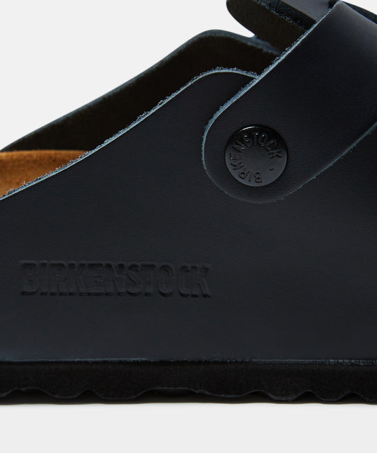 Boston Regular Smooth Leather Classic Footbed Sandals Black BLACK