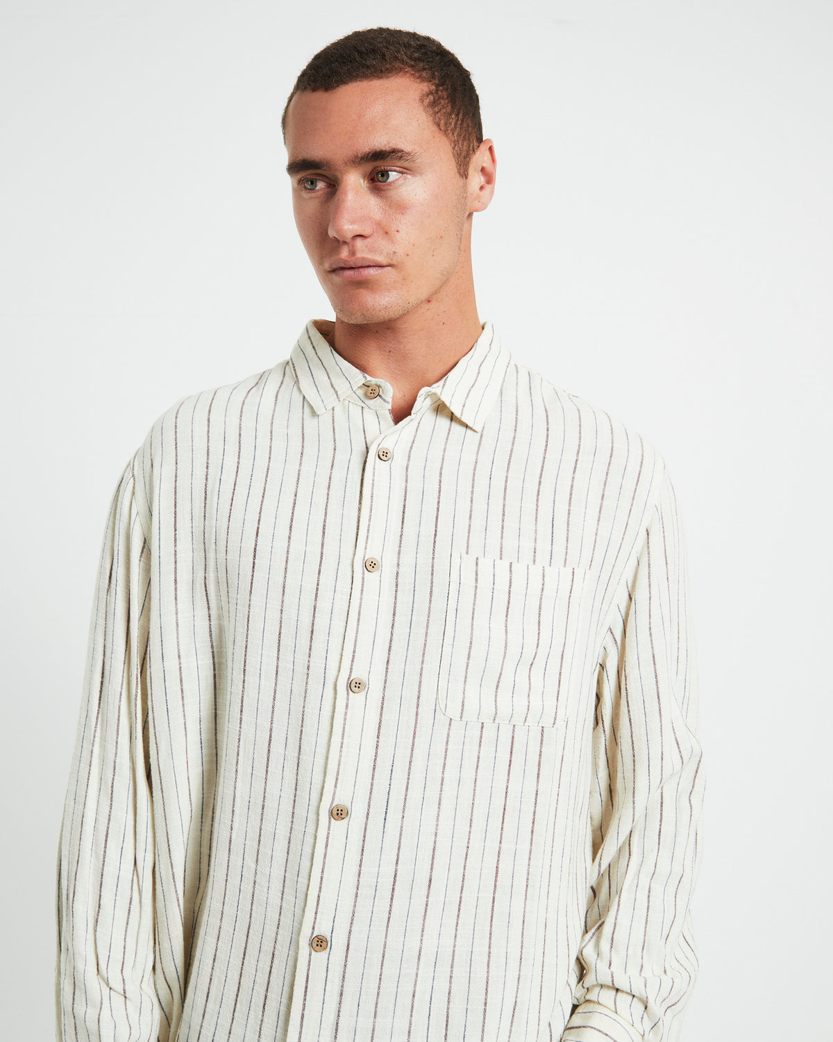 Tesky Linen Long Sleeve Shirt in Natural