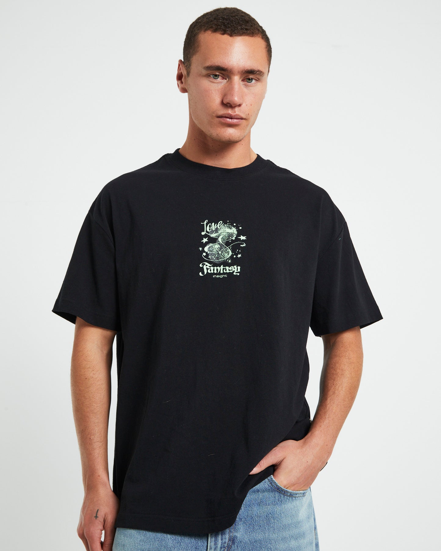 Fantasy Short Sleeve T-Shirt in Black