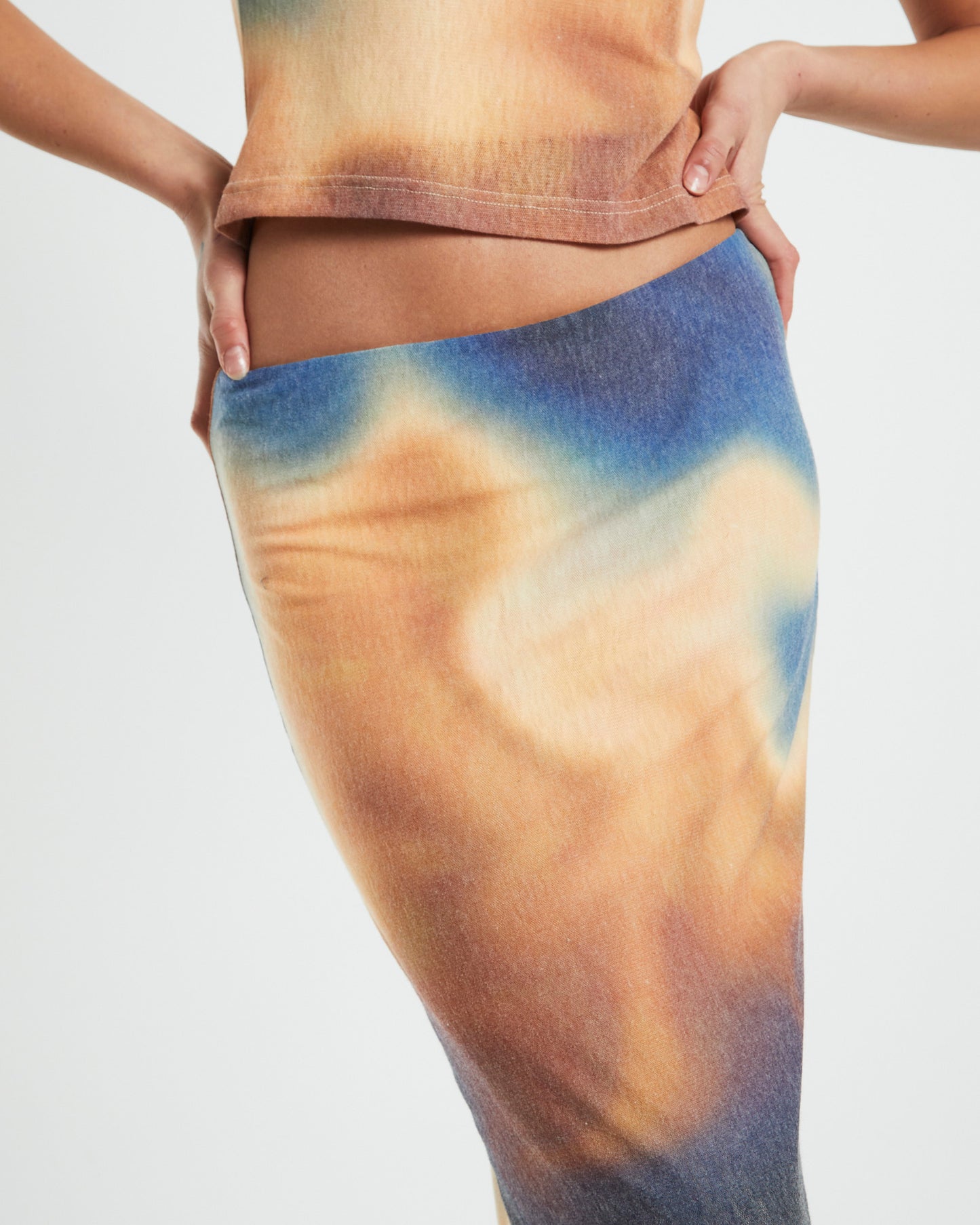 Della Printed Knit Midi Skirt in Assorted