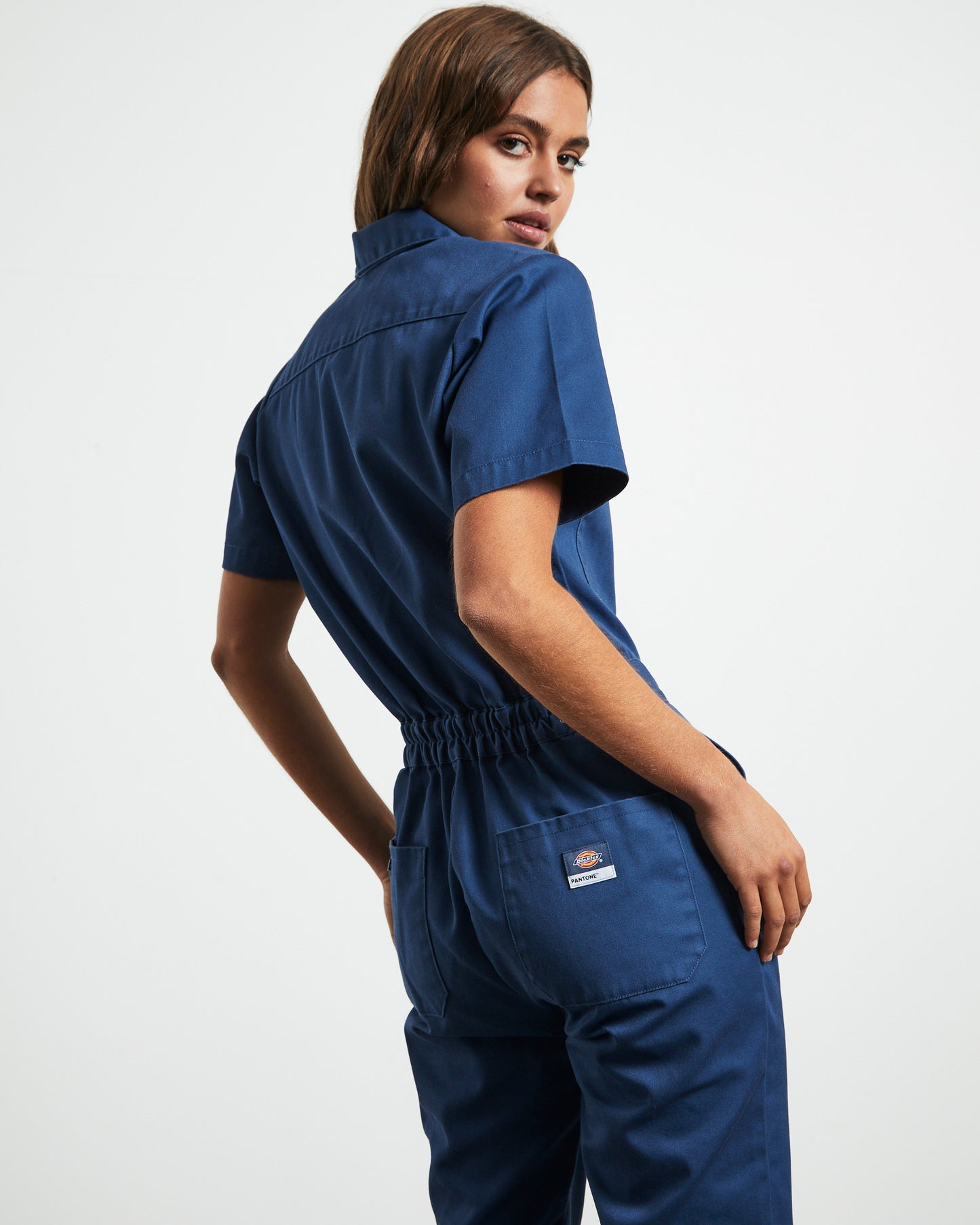 Smithville Short Sleeve Coveralls in Dark Denim