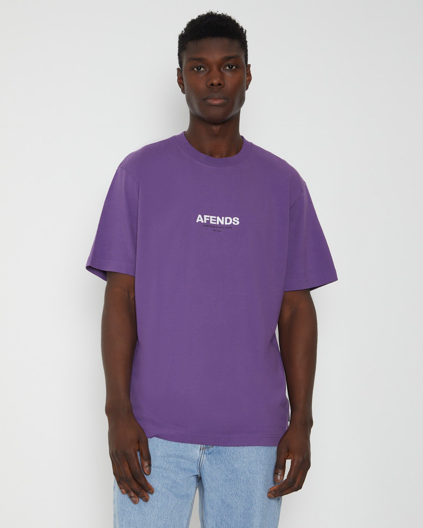 Vinyl Retro Fit Short Sleeve T-Shirt in Faded Purple