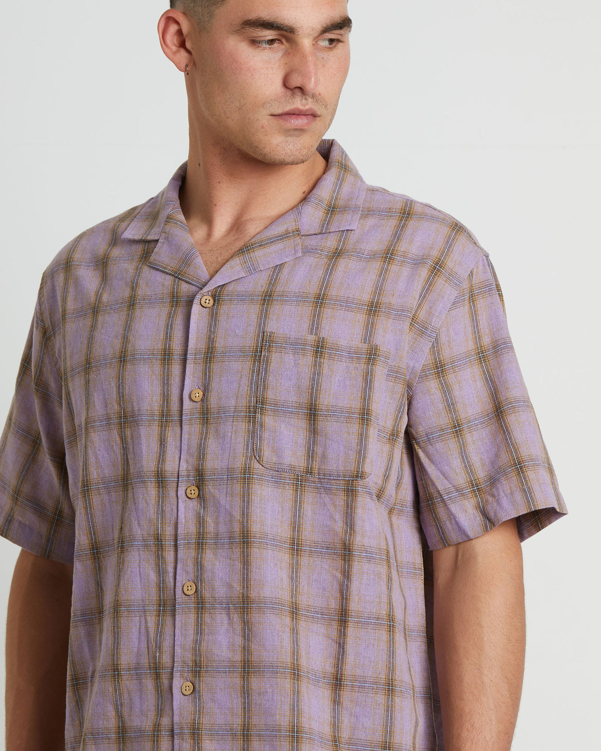 Dazed Check Short Sleeve Resort Shirt in Multi MULTI CO
