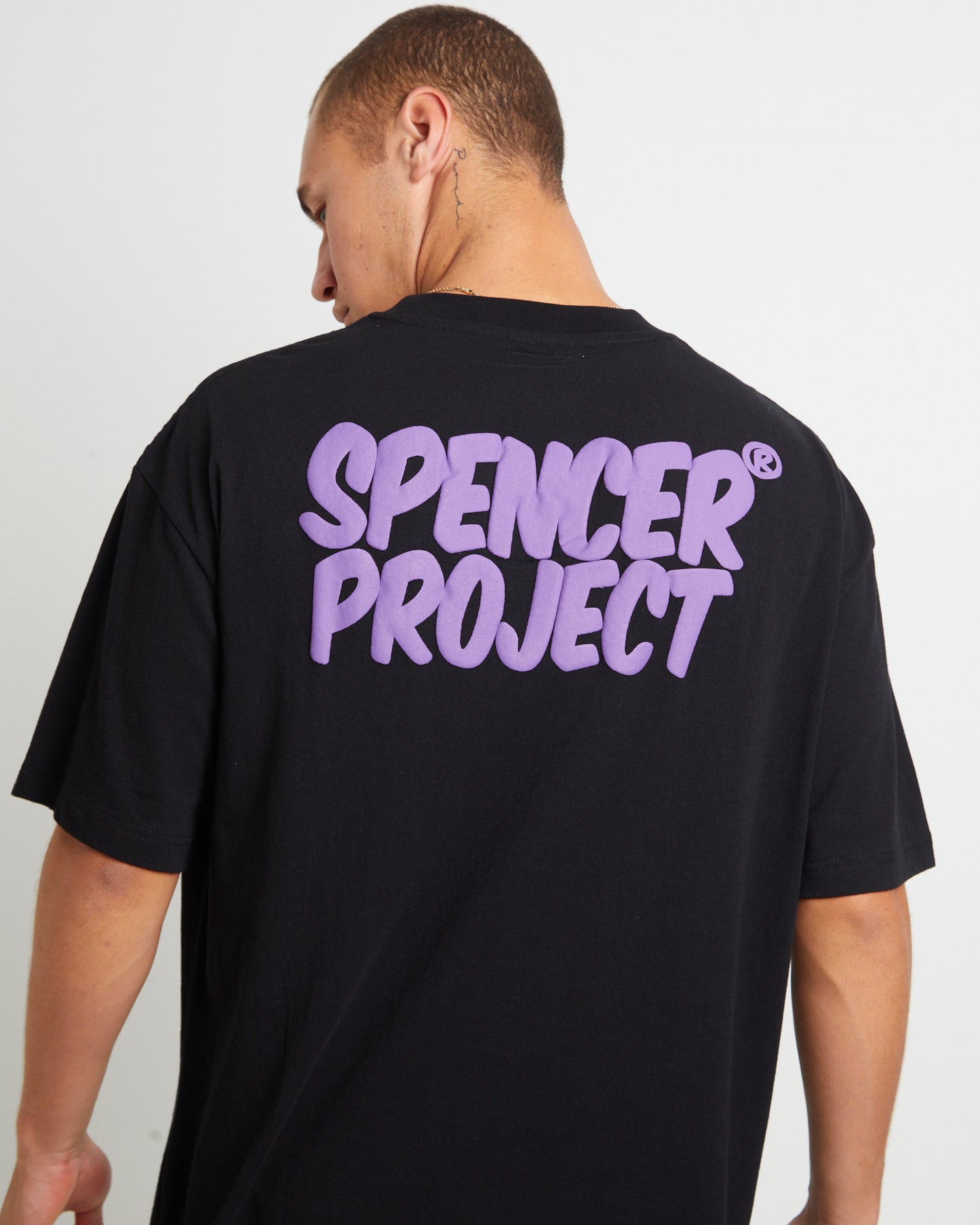 Puffy Short Sleeve T-Shirt in Black