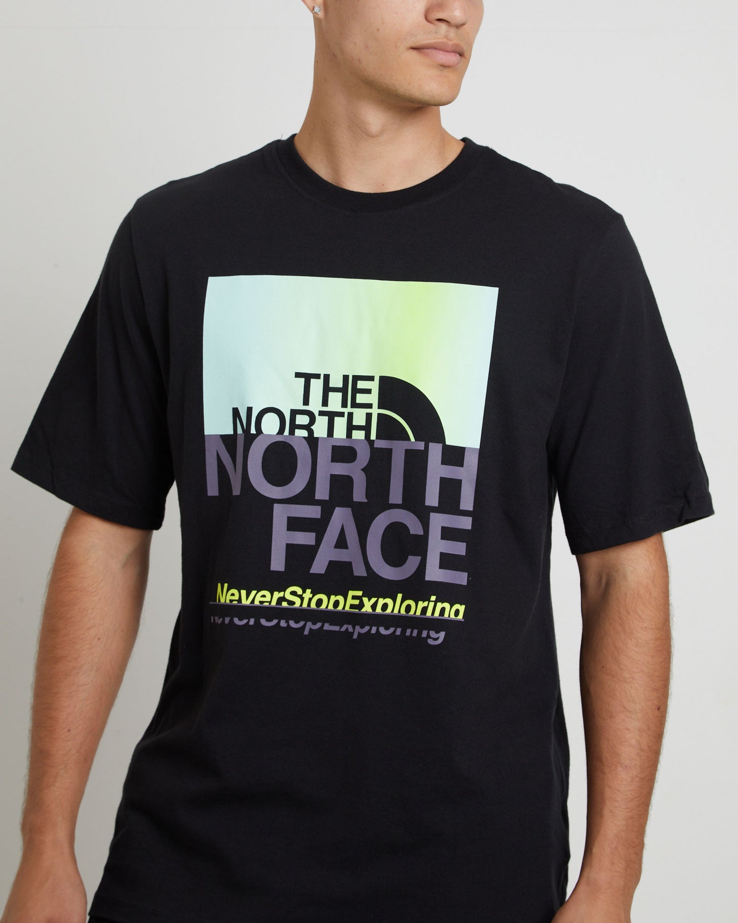 Men's Short Sleeve Coordinates T-Shirt in TNF Black/LED Yellow