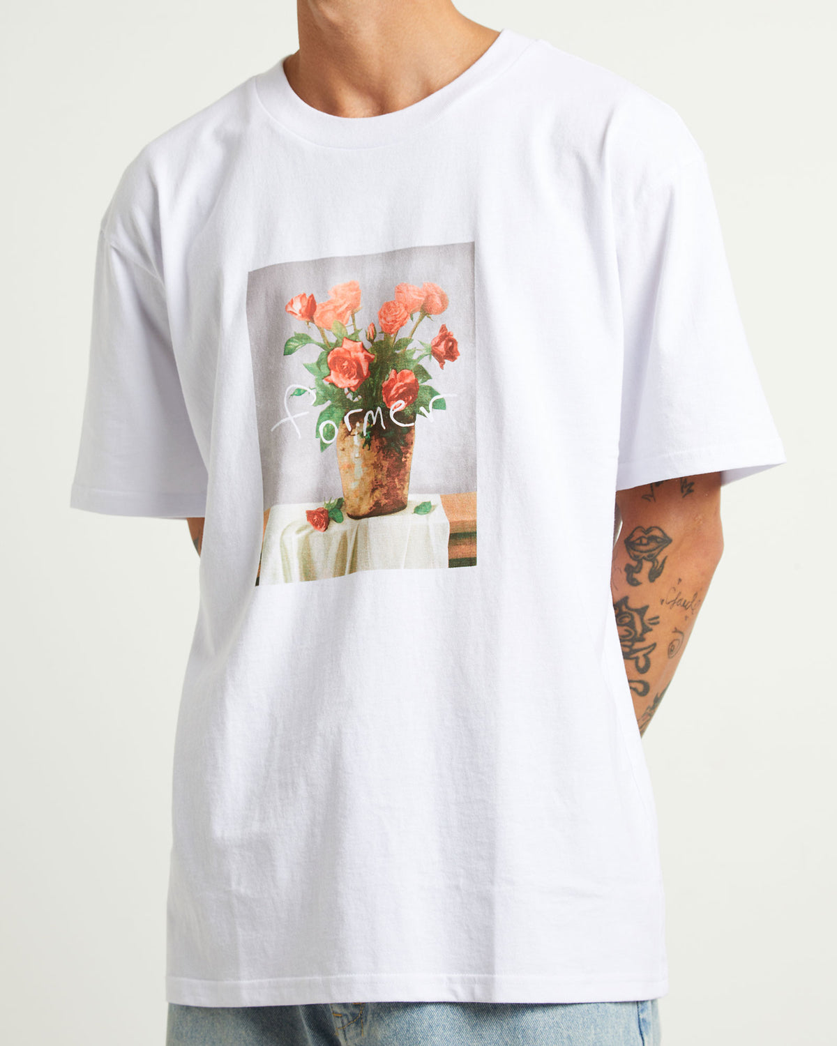 Still Life Short Sleeve T-Shirt in White WHITE