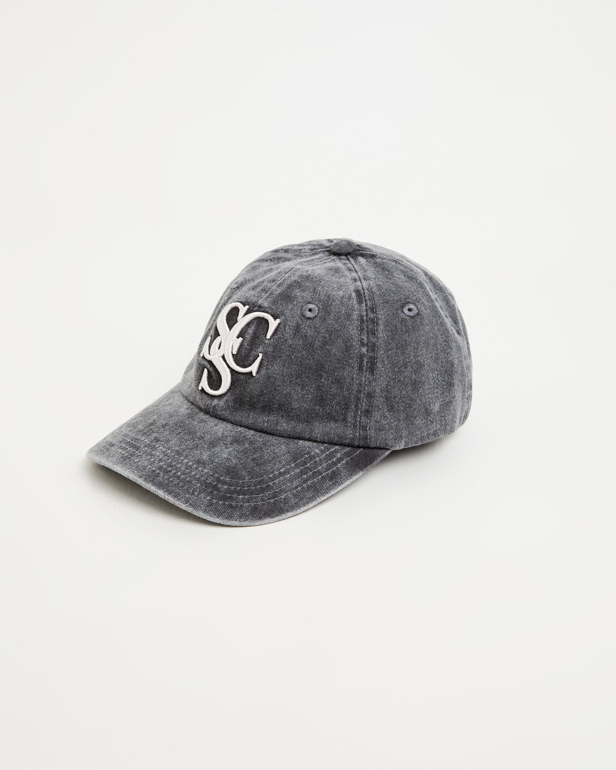 Stone Wash Baseball Cap in Washed Charcoal GREY