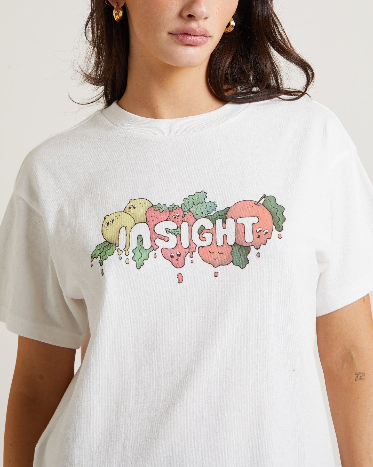 Tutti Frutti Boyfriend T-Shirt in Vintage White