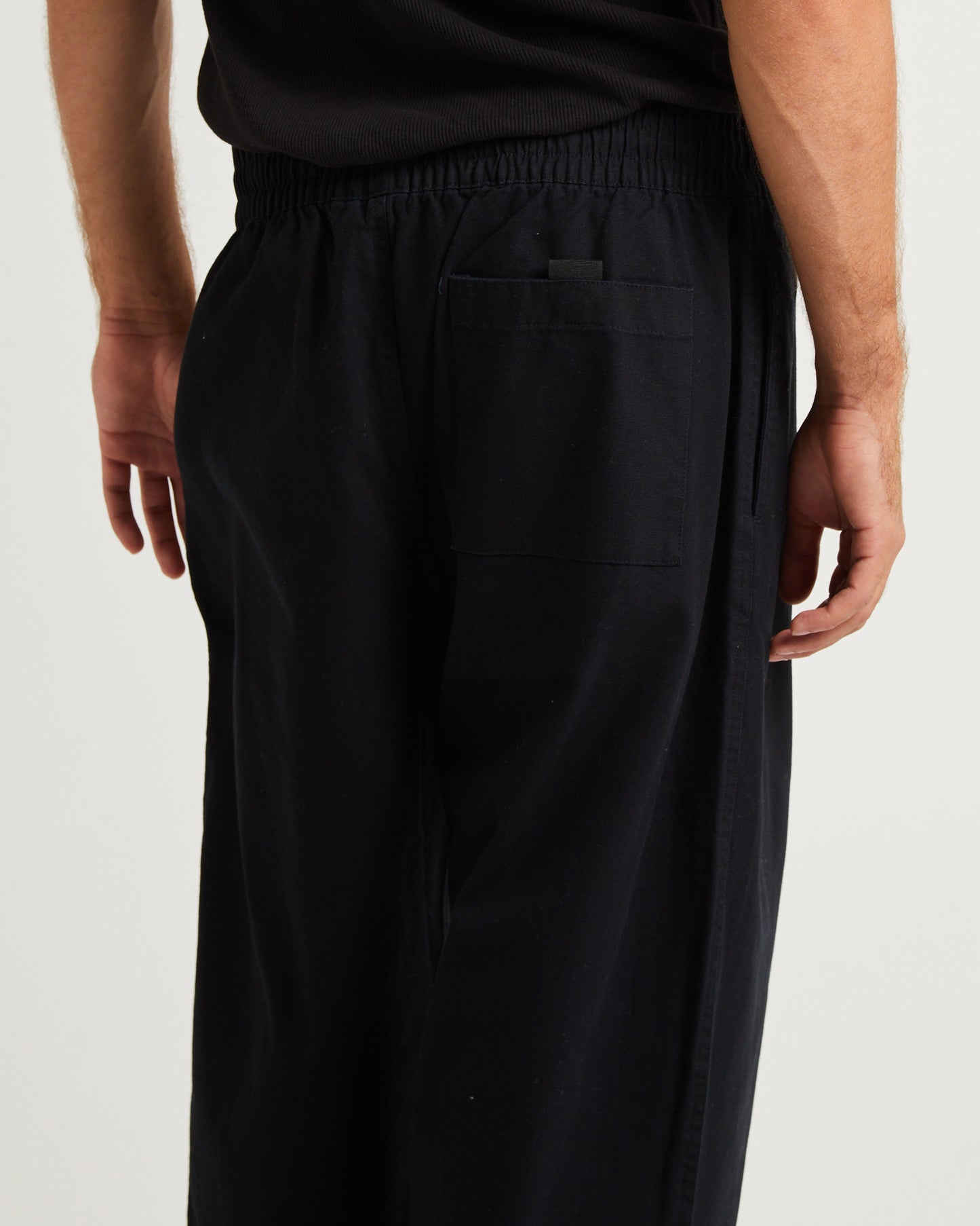 Ninety Eights Recycled Elastic Waist Pants Black