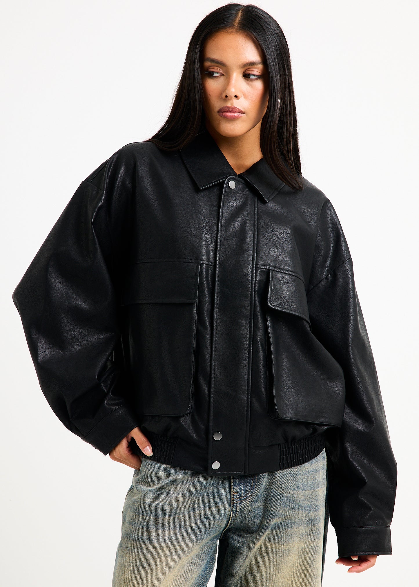 Jen Oversized Patch Pocket Jacket