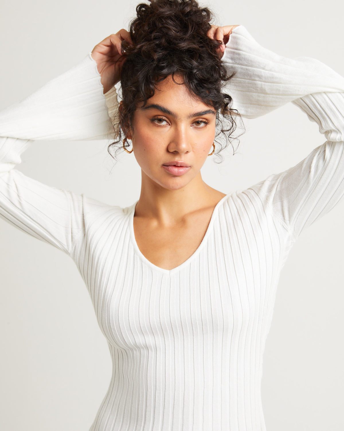 Sophie Long Sleeve Mini Dress WHITE