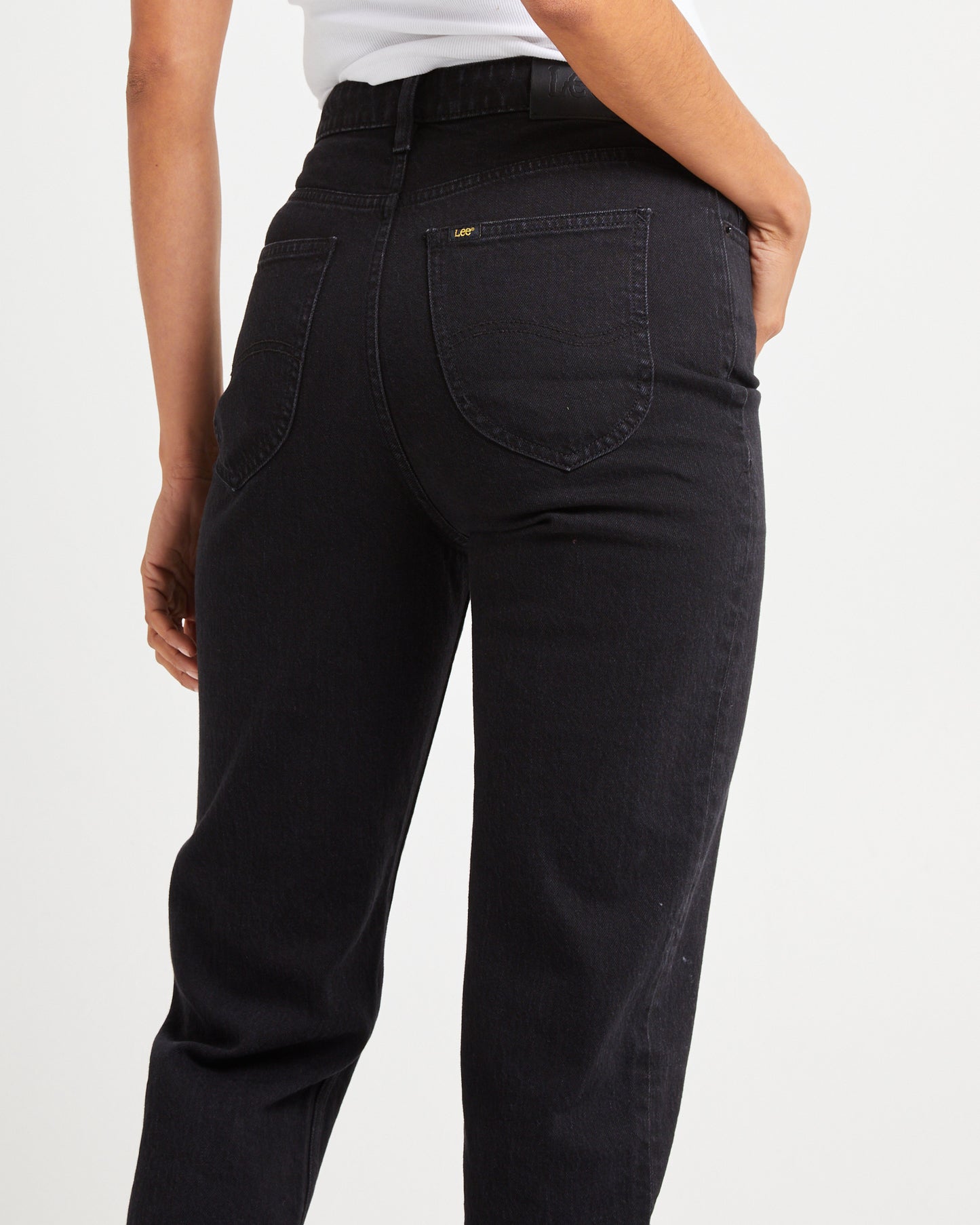 High Mom Jeans Homme Black