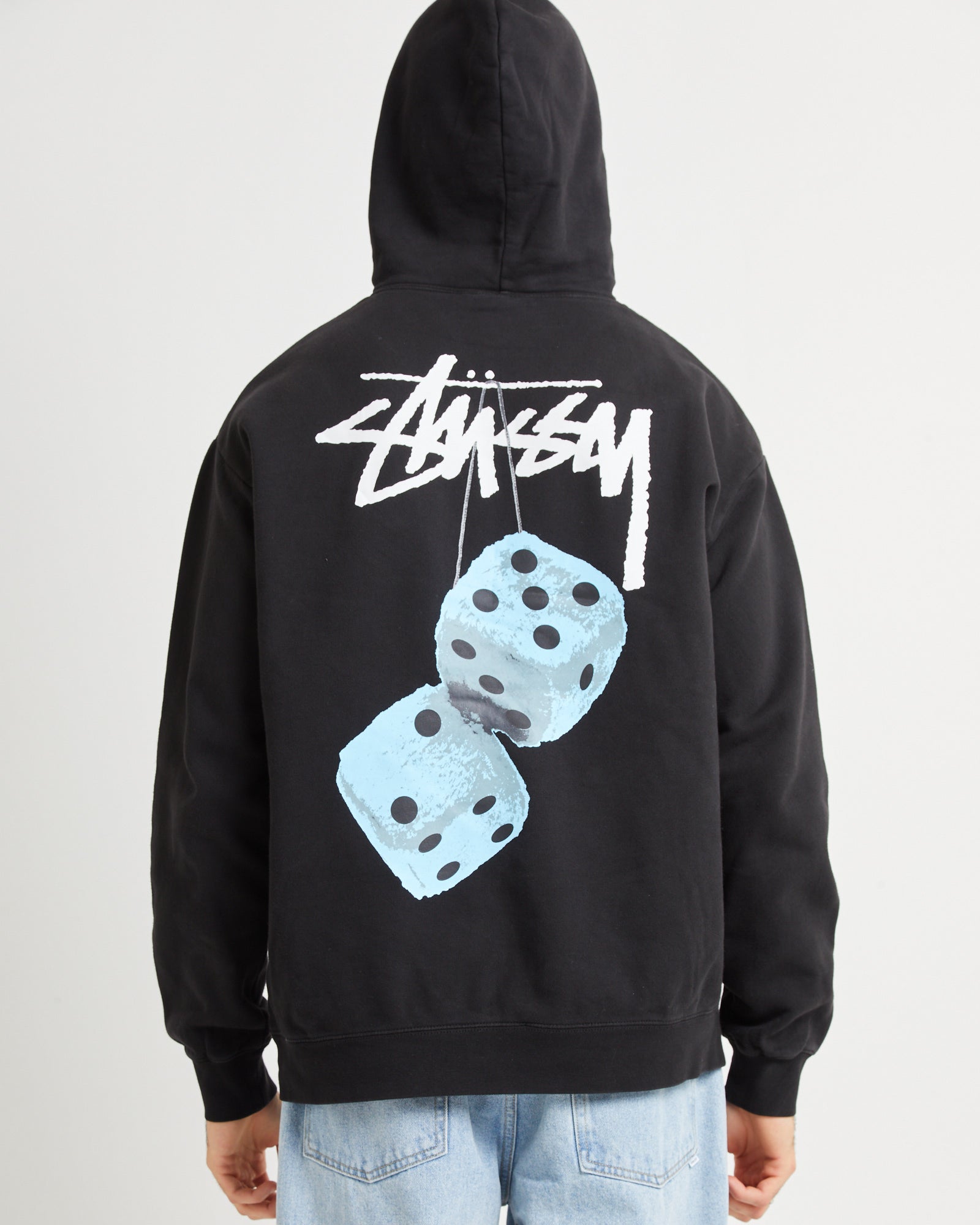 Fuzzy Dice Fleece Hoodie Black – General Pants Co.