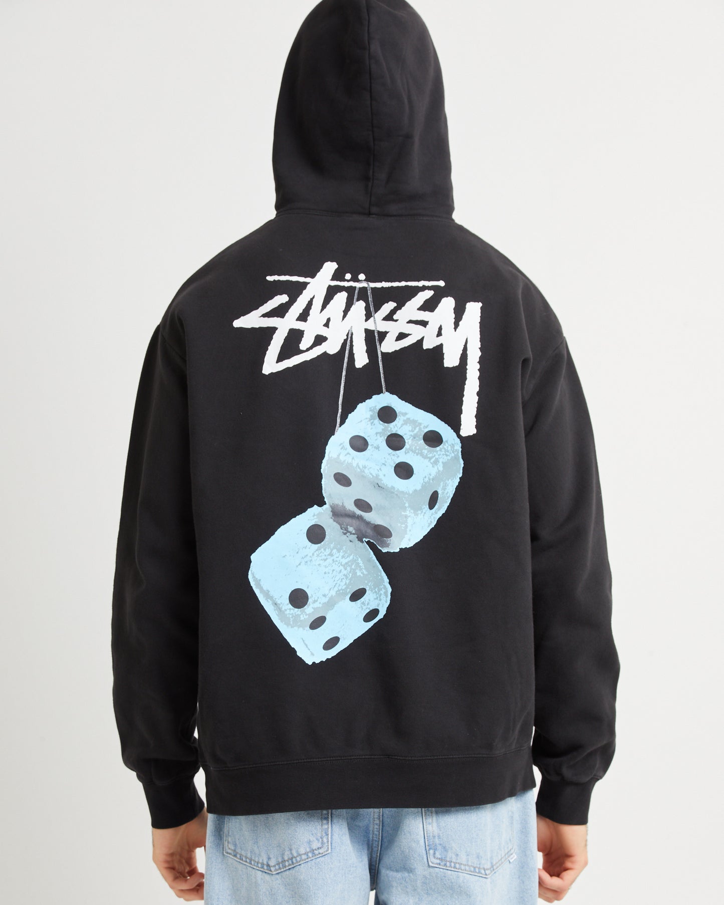Fuzzy Dice Fleece Hoodie Black