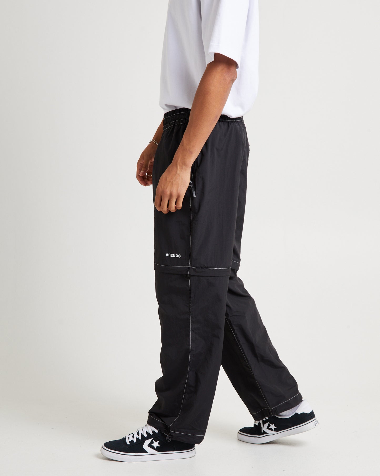 Valley Recycled Zip Off Spray Pants Black