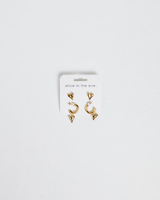 Heartthrob Earring 2 Pack Gold GOLD