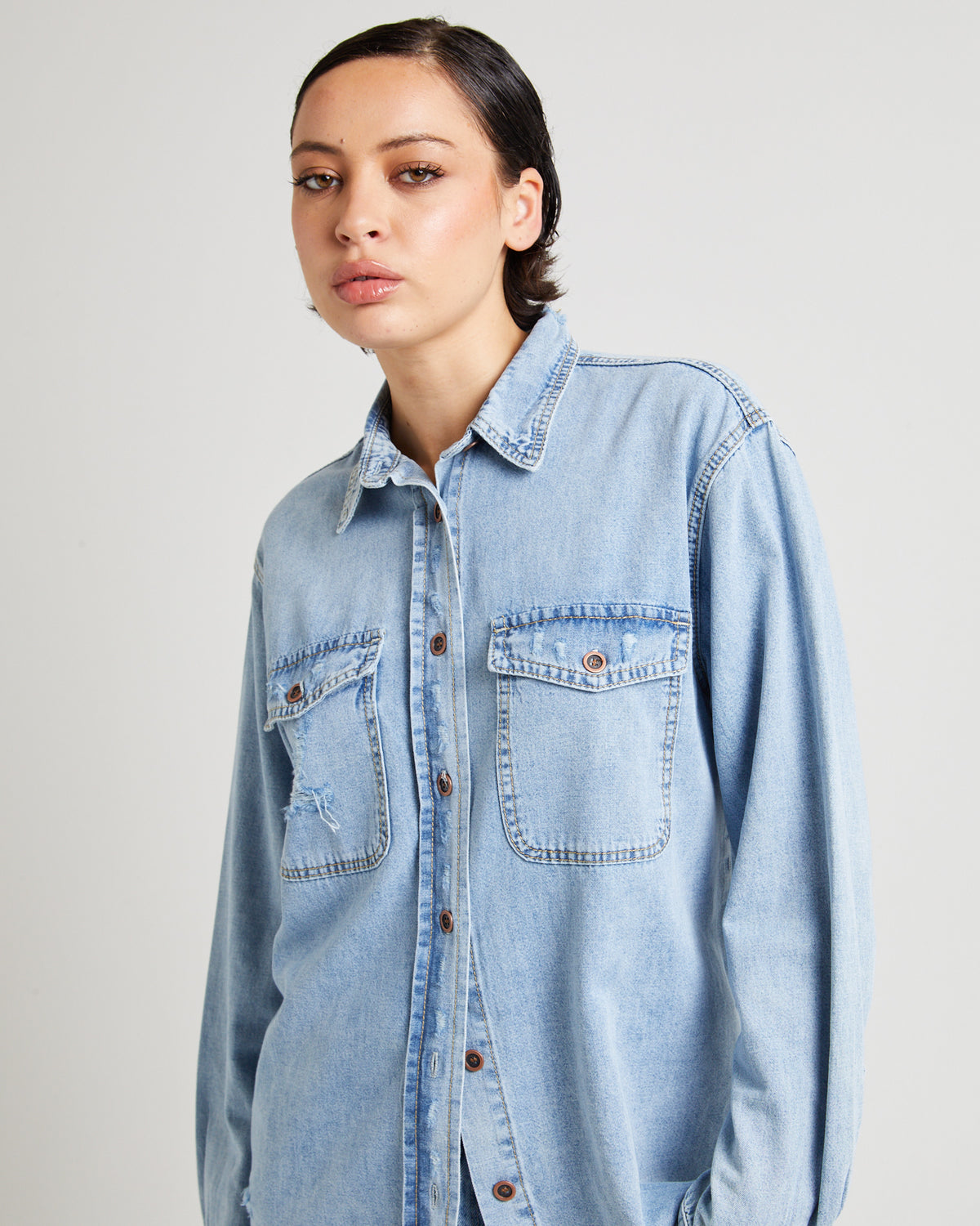 Pacifica Classic Everyday Denim Shirt HENDRIXE