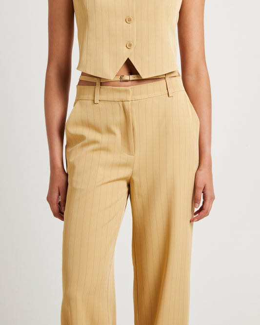 Vera Tailored Pant BUTTERCUP STRIPE