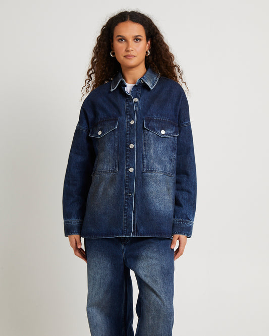 Baker Denim Over Shirt DIRTY BLUE TINT