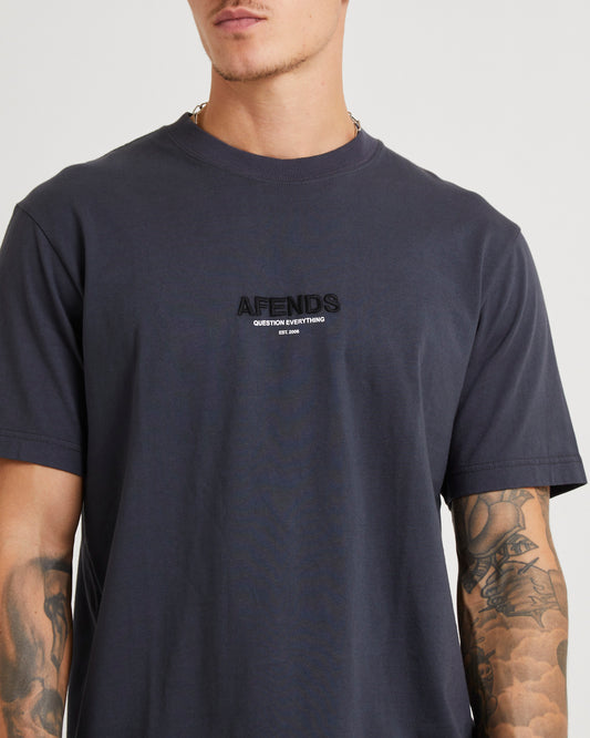 Vinyl Retro T-Shirt Charcoal