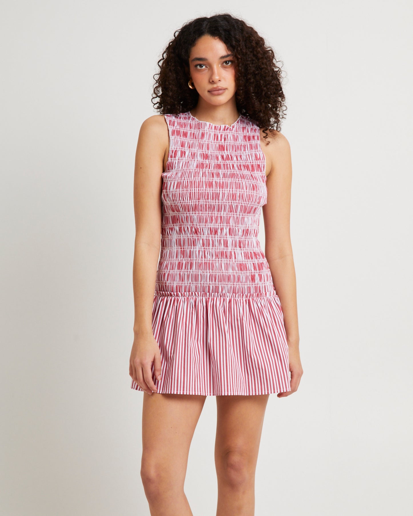 Delmore Shirred Mini Dress