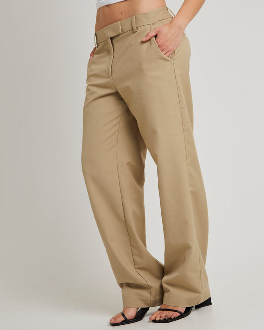 Sloane Tailored Mid-Rise Pant KELP