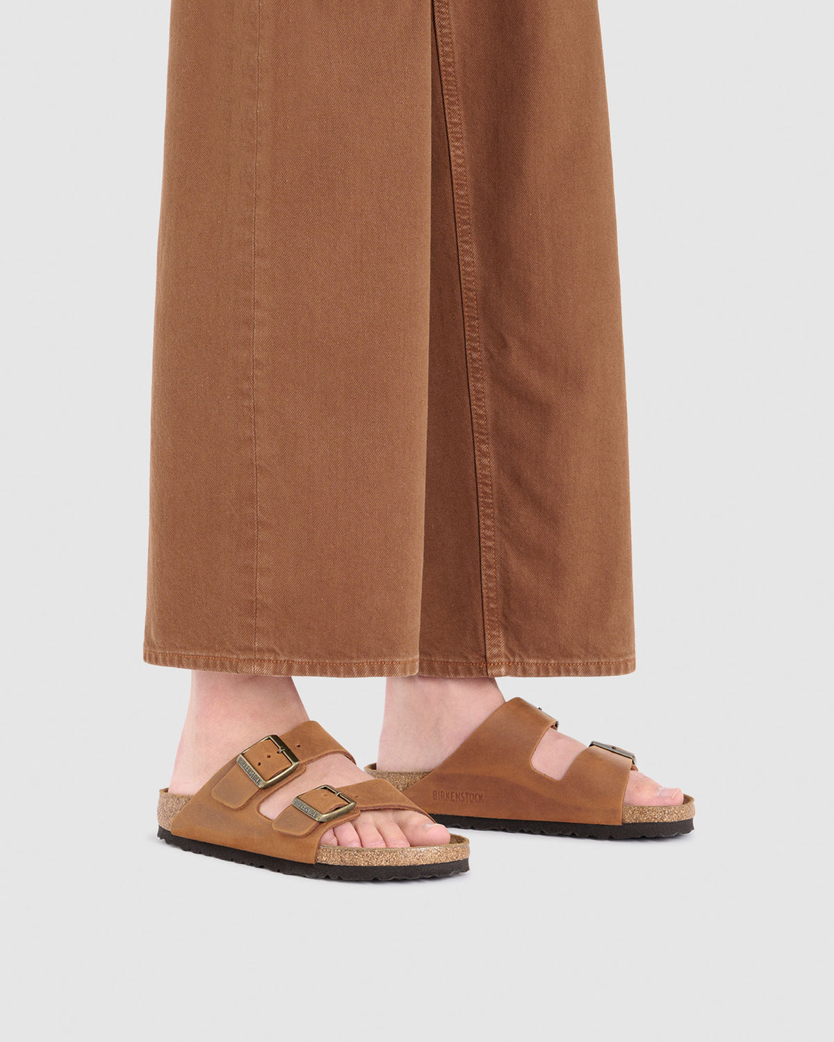 Arizona Oiled Leather Sandals Cognac COGNAC