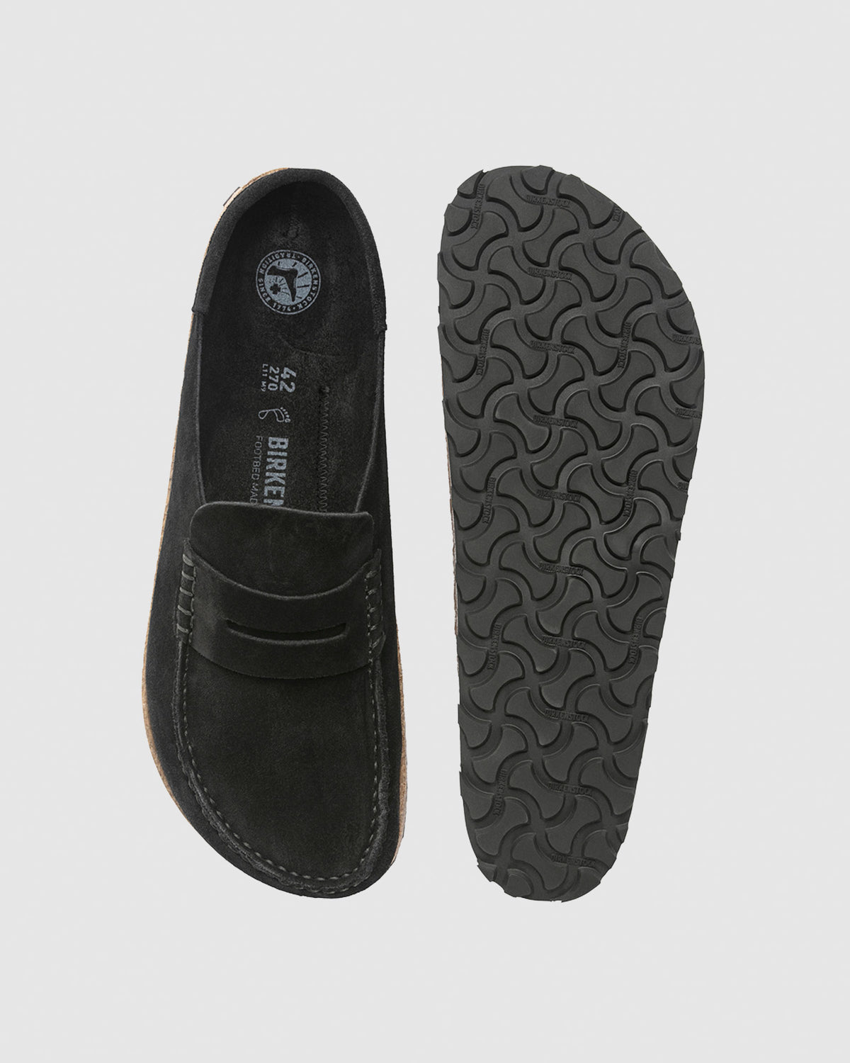 Naples Suede Leather Sandals BLACK