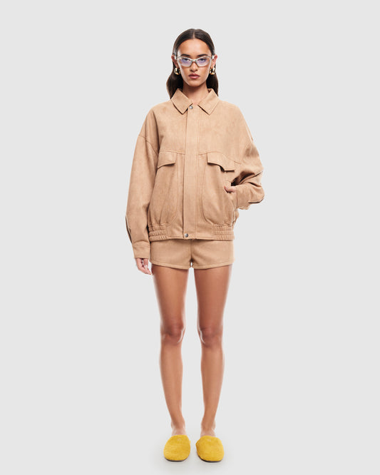 Palm Desert Bomber Jacket CHOCOLATE