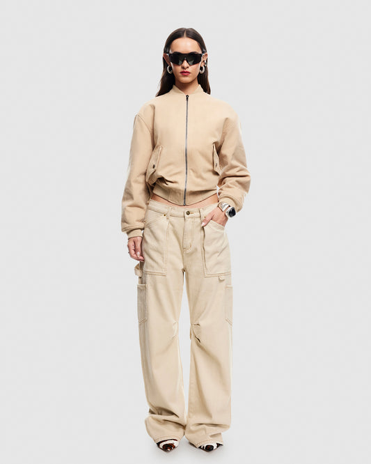 Workwear Bomber Jacket LIGHT TAN